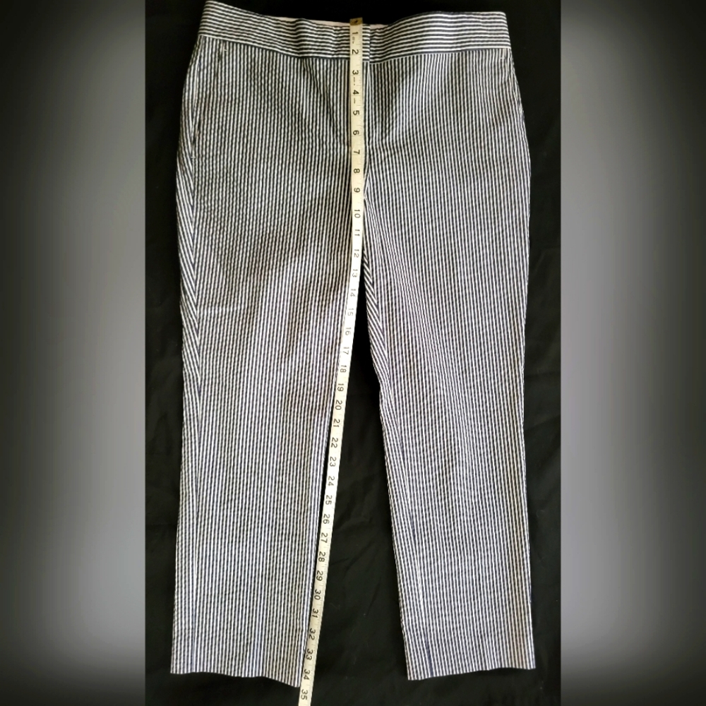 NWT women's size 6 petite Ann Taylor blue and white striped pants